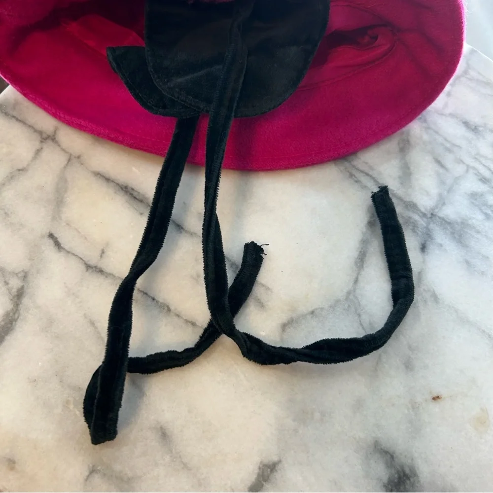 Vintage Kids Hat Pink and Black